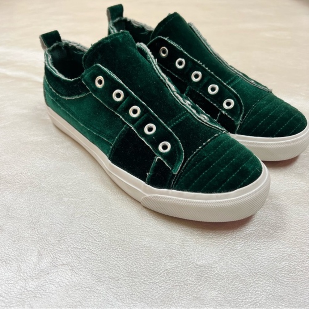 Green Velvet Sneakers